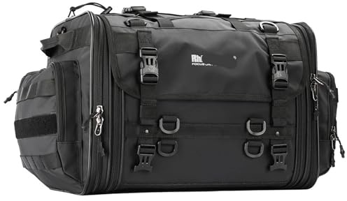JIOEWS Motorrad Hinterradtasche Erweiterbar 40L-60L Motorrad Heck Bagpack Sitz Tasche Gepäck Pannier