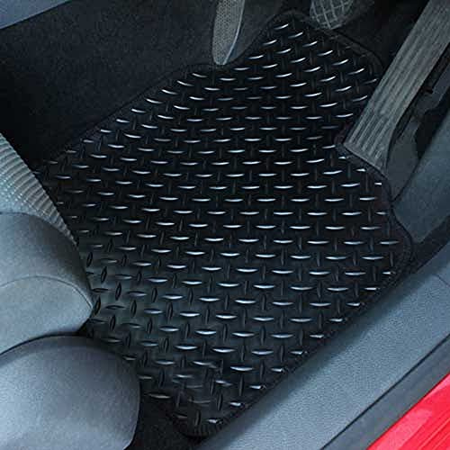 JVL 2299R Fully Tailored Rubber Car Mat with 2 Fix Holes, Black, Set of 4