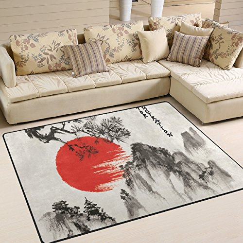 JSTEL Wohnzimmer Teppiche Japanische Möbel Teppich Weich Schlafzimmer Teppich für Kinder Play Home Decor Boden Teppich und Teppiche 63 x 48 Inch