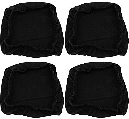 ENET 4X Housse de Coussin Chaise Salle à Manger Extensible Amovible Siège en Spandex Tabourets de Bar Tapis Doux Remplacement