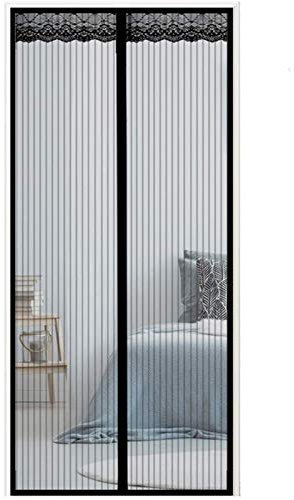 AMZERO Moustiquaire sur Mesure de Porte, 100x220cm Rideau Anti Mouche Porte Anti Insecte Mouche Moustique Facile à Installer pour Couloirs Portes Patio, Noir