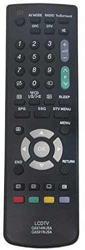 VINABTY GA574WJSA GA591WJSA Telecomando di ricambio per Sharp GA591WJSB LC46LU700E LC32WD1E LC32WT1E LC37WD1E LC32D44E LC32LE700E LC32LE705E LC32AD5E LC40LE705E LC40LU700E LC32DH65E LC37D44E LC42WD1E