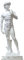 HJGHY David Statue Michelangelos David Figur Skulptur Harz Klassische Heldenskulptur für Wohnkultur Skizzieren Ornaments,Weiß,8x8x24cm(3x3x9inch)