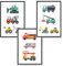 Himmelzucker Premium Wandbilder 3er set für Kinderzimmer Babyzimmer Poster DIN A4 Kinder Kinderposter Junge Mädchen Dekoration Bilder Autos Fahrzeuge Feuerwehrauto (Fahrzeuge)(A4 ohne Rahmen)