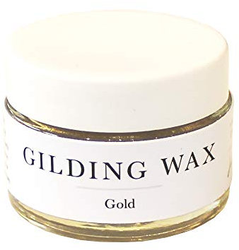 Jolie Gilding Wax - Decorative Metallic Accent Topcoat for Jolie Paint - Use on Interior Furniture, cabinets, Walls, Home Decor and Accessories - Gold - 1 oz (30 ml)