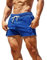 GYMAPE Herren Gym Sport Bodybuilding Workout Shorts 3 Zoll mit Raw Hem Design Blau M