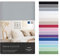 VelvetHome Spannbettlaken 200x200cm 100% gekämmte Baumwolle Made in EU Jersey Bettlaken 200x200 bis 25 cm Matratzenhöhe Spannbetttuch 200x200 Premium Qualität Schönen Farben Hell-grau 200 x 200