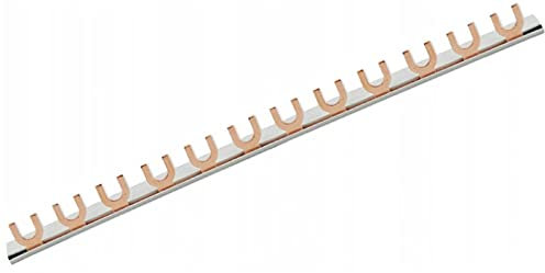 Kamm Verbindungsschiene - RCD Stromschiene - Elektrische Installationsschiene - 12 Module - 63A - für Vertikale oder Horizontale Elektrische Verbindungen (1P 12x1 Set 10 Stück)