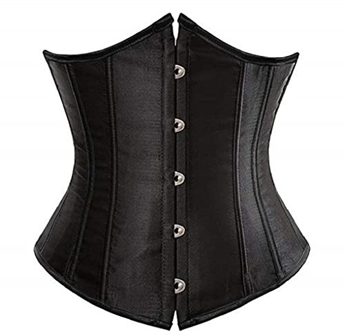 KUOSE Damen Waist Cincher Unterbrust Korsage Korsett Shaper Body Bauchweg Corsage Übergrößen (Schwarz, 44-46)
