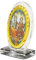 BISMAADH Vishnu Ji & Laxmi Ji, ovale Form, Acryl, Statue für Büro und Zuhause