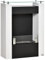 HOMCOM Camino Bioetanolo con Serbatoio da 1.5L e Copertura 20m², Biocamino in Acciaio e Vetro, 60x20x79cm, Bianco e Nero