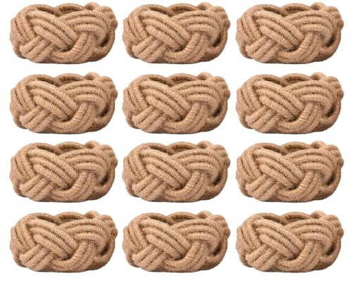 Nautische Serviettenringe, gewebter Serviettenhalter, Küsten-Serviettenringe, Großpackung für Party-Dekoration, Esstisch, Alltag, Familienfeiern – eine tolle Tischdekoration – Natur