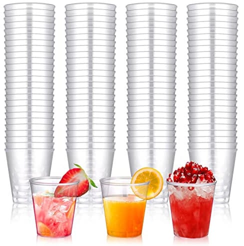 Hejo 100PCS Plastic Shot Glasses, 50ml-1.76oz Disposable Stronge Shatterproof Crystal Clear Shot Glasses Plastic for Party, Wedding, Festival, BBQ, Drinking Games, Jelly Cup