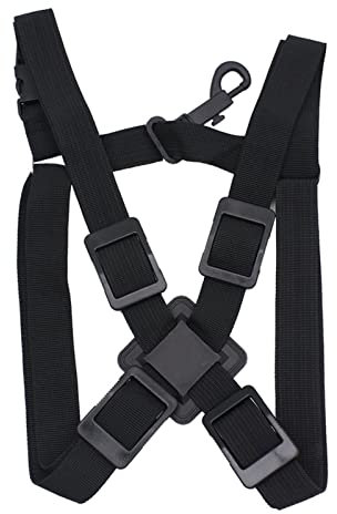 Saxophon Gurt Verstellbarer Saxophongurt Nylon Saxophon Brust Schultergurt Harness Ersatz Saxophon Zubehör Schwarz