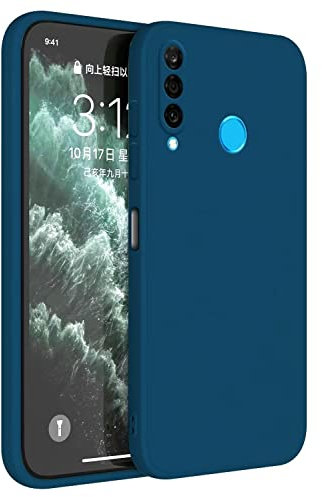 Topme Funda para Huawei P30 Lite (6.15 Inches) Carcasa Caja Case Estuche, Funda Protectora de Piel de Silicona TPU - Azul Zafiro