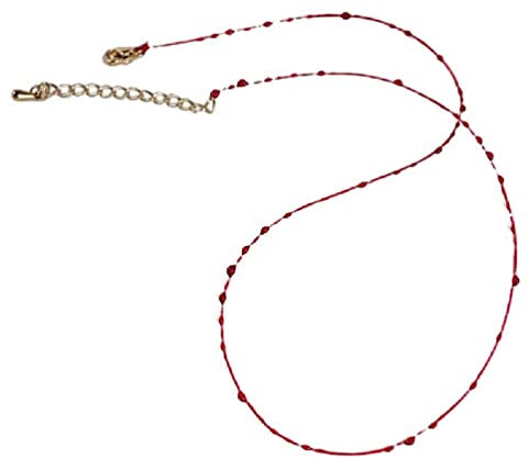 huiouer Rotes Blut-Armband, Bluttropfen-Halskette, doppelt/einlagig, verstellbares Fußkettchen für Damen und Herren, Schmuckzubehör, Schlüsselbeinkette