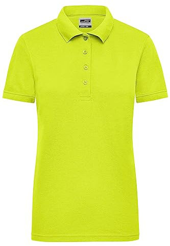 James & Nicholson Damen Workwear Polo Signal - Poloshirt in leuchtenden Farben für Freizeit und Beruf | Farbe: neon-yellow | Grösse: XS