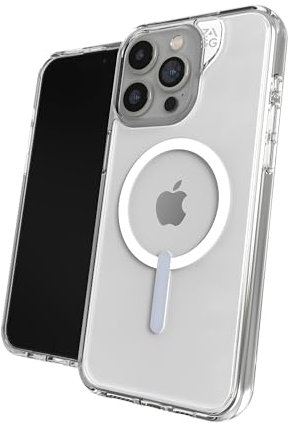 ZAGG Crystal Palace Snap, Graphen-verstärkte Hülle für iPhone 15 Pro Max [6.7-Inch], MagSafe kompatibel, kein Vergilben, stossfeste Abdeckung für die Rückseite (Transparent)