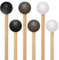 6 Stück Glockenspiel Schlägel Gummihammer Percussion Holz Xylophon Glockenspiel Sticks Drum Mallet Percussion mit Holzgriff für Xylophon Glockenspiel Marimba Bell Chime