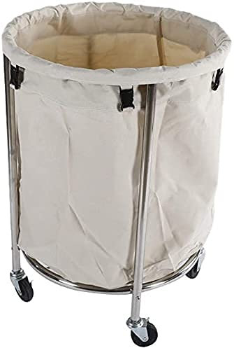 Shelf Movable Trolleys Laundry Basket Cart Bins Trolley Bags Restaurant Heavy Duty Laundry Hamper With Removable Bags Storage Durable Dirty Clothes Bag With Wheel/60 * 60 * 81Cm ()