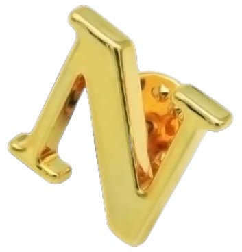 Broche plaquée or avec lettres dorées de Style classique, épingle à revers pour hommes et femmes, chapeau, écharpe, sac à dos, Badge, bijoux