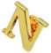 Broche plaquée or avec lettres dorées de Style classique, épingle à revers pour hommes et femmes, chapeau, écharpe, sac à dos, Badge, bijoux
