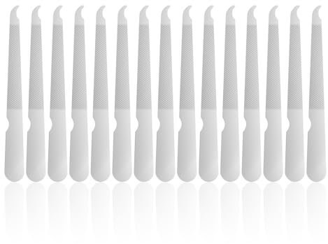 Lot de 15 limes à ongles en métal - Lame de coupe à ongles en acier inoxydable - Lime à ongles double face - Outil de polissage des ongles - Réparation des ongles - Lime à ongles en métal