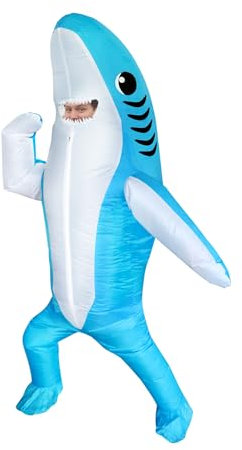 FXICH Inflatable shark Costume for kid shark costume- Funny Dress Party Costume for Halloween 120-150cm