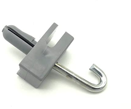 100x Spanndraht Grau Kunststoff mit Edelstahl Nagel Maschendraht Zaun Spanndrahthalter Pfosten Geflecht Zubehör