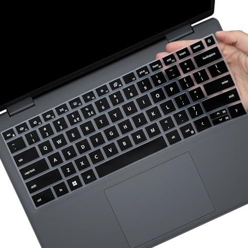 MUBUY-GOL Tastaturabdeckung für Dell Inspiron 14 7440 & Inspiron 16 7640, Dell Inspiron Plus 14 16 Laptop-Tastatur-Schutzfolie, Schwarz