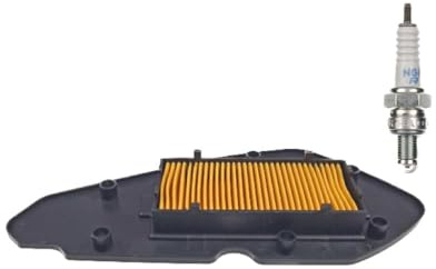 Luftfilter + Zündkerze CR7HSA passend für Peugeot Kisbee 50 RS, Django 50 4T – Luftfilter + Zündkerze Set