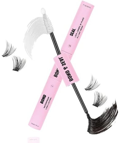 Rofitbest Wimpern Kleber Wimpern Bindung und Dichtung, Cluster Wimpern Kleber für individuelle Cluster DIY Wimpern Extensions, Super Stark Hold Cluster Wimpern Kleber, Latex frei