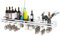 Portabottiglie da Parete per Bottiglie di Vino,Porta Bottiglie Vino,Espositore per Vino In Ferro,Porta Calici per Bicchieri da Vino,Espositore Creativo per Vino da Parete,Accessori per Vino per la Cas