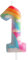 Geburtstagskerzen zum 1. Geburtstag, Nummer 1, Rosa, Regenbogen-Motiv, für Geburtstag, Party, Wolke, Regenbogen-Thema, bezauberndes Design für Babys, Mädchen, Jungen, Geburtstagstortenaufsatz,
