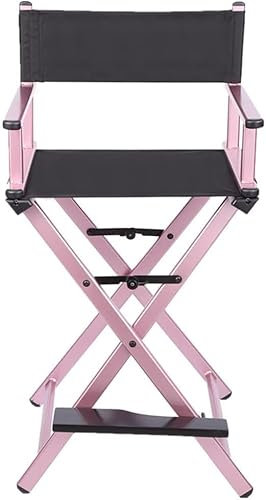 Regiestuhl, Make-up-Artist-Stuhl, klappbarer Regiestuhl, tragbarer Aluminiumstuhl, Faltbarer Make-up-Artist-Stuhl, Pink