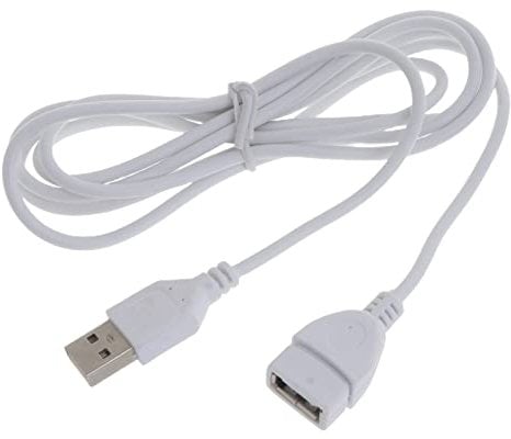 JSGHGDF 5ft White USB Extension Cables – USB 2.0 Male to A Female Extension Cable for Keyboard, Mouse,