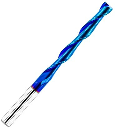 FOCSTOL Spiralnutfräser 6mm Kompression - Fräser CNC Spiralfräser, Upcut Spiralfräser Router Bit mit Nano-Blau-Beschichtung zum Nuten und Schnitzen von Holz