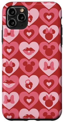 iPhone 11 Pro Max Disney Mickey and Minnie Mouse Valentine’s Day Heart Pattern Case