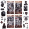 URROMA Goth Aesthetic Stickers, 24 Sheets Gothic Girls Die-Cut Sticker Book Vintage Halloween Scrapbook Sticker Set Transparent PET Adhesive Stickers