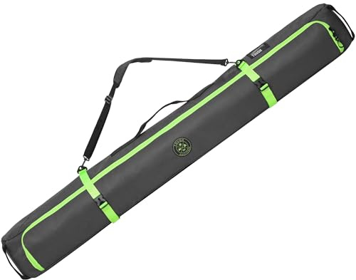 Tough Outfitters Skitasche für Flugreisen – Gepolsterte Skitaschen für Flugreisen – Strapazierfähige Gepäcktasche für Ski – Premium Schnee-Ausrüstungsträger – 190 cm