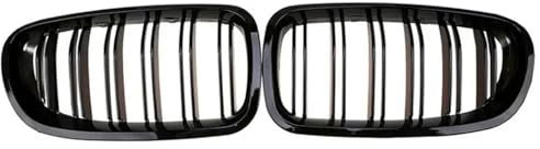 Conpert Kühlergrill für BMW 5 F11 F10 4 Türen 2010-2016 520i 523 525i 530i, glänzend schwarzer Nierengrill für Autorennen