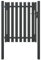 Galvanised Steel Garden Fence Gate 1x1.5m Anthracite Wrought Iron Metal Gate