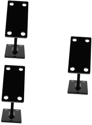 Gatuida 3 Pièces Présentoir De Modèle De Couverture De Machine Support De Clôture Marteaux-piqueurs Plaque De Support Plate Et Droite Connecteur De Poteau Support en Métal Black Acrylique