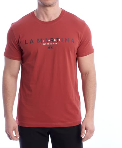Kurzarm-T-Shirt für Herren, normale Passform, YMR005-JS206, Herren-T-Shirts, kurzärmlige Herren-T-Shirts, Kurzarm-T-Shirts für Herren, kurzärmelig, T Shirts für Herren, Terrakottafarben, XXL