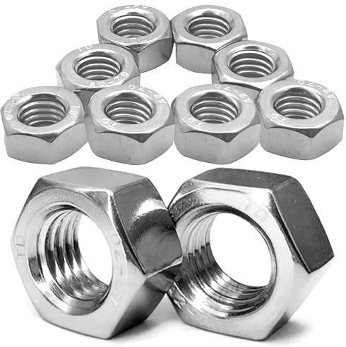 cyclingcolors 10x Tuerca Hexagonal de Acero Inoxidable A2 DIN 934 ISO 4032 Tuercas Hexagonales para Tornillos Pernos de Seguridad Rosca métrica, M8