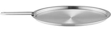 Eva Trio | Deckel 24 cm Edelstahl | Der Stahlteil des Deckels besteht aus 90 Prozent Post-Consumer-Recycling-Edelstahl | Brushed steel