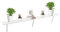 M.J COMFY-LIFE Radiator Shelves, No-Drilling MDF Wooden Floating Shelf with Brackets, White Over-Radiator Shelf for Heat Dissipation & Decoration (120 cm)