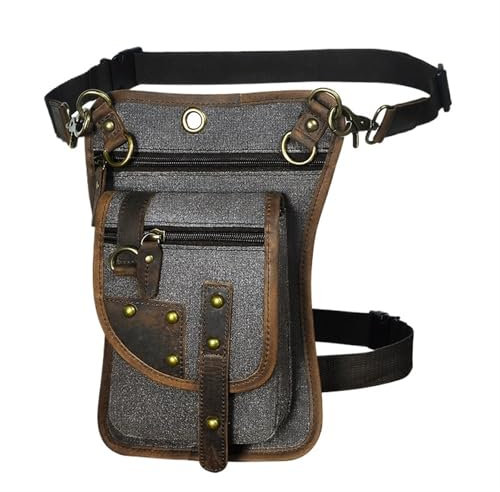 NihaoWXM Sport Beintasche Leder Männer Kleine Messenger Mochila Tasche Reise Gürtel Fanny Hüfttasche Drop Bein Tasche Tablet Tasche Motorrad Beintasche(Color26)