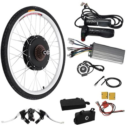 GCIUEMMH 48V 1000W Elektrofahrrad Umbausatz - 66 cm Hinterradnabenmotor - E-Bike Hinterradmotor Umbausatz mit Pedalunterstützung & LCD-Display (inkl. Controller, Drossel, PAS-Sensor)