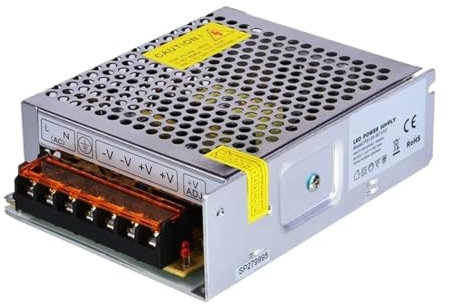 120w 12v LED Driver 220v 110v ac to dc Lighting Transformer 10amp Constant Voltage Switching Power Supply Indoor Use(12V DC_120W_WITH)